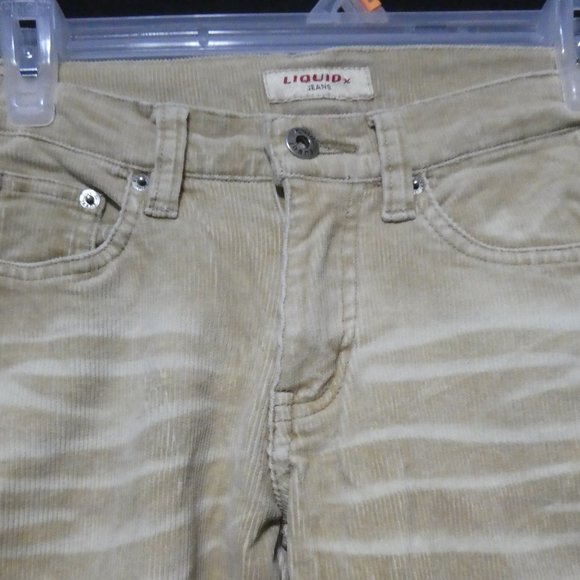 LIQUID JEANS | size 1 | Retro Flared Corduroy / Cords Pants | NWOT - Picture 4 of 16